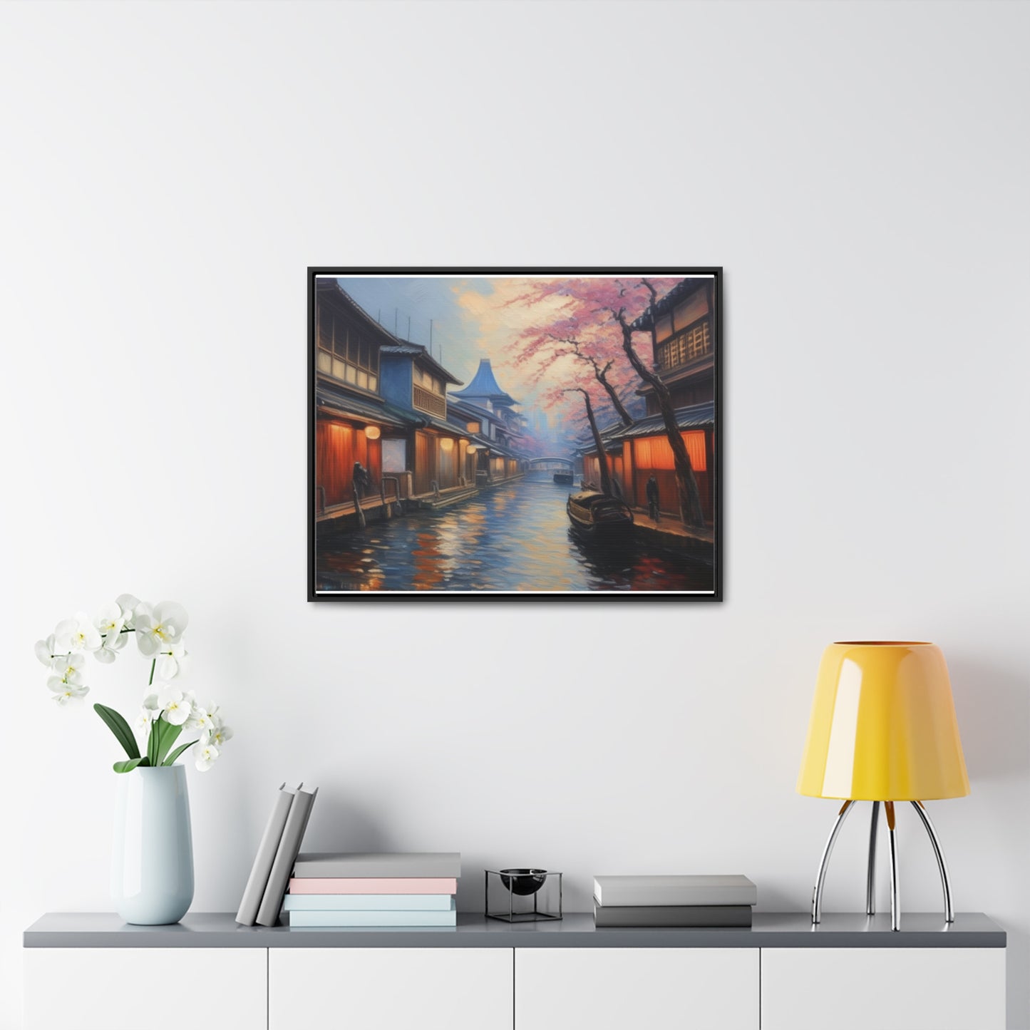 Japanese Canal, Wall Art, Gallery Canvas Wraps, Horizontal Frame