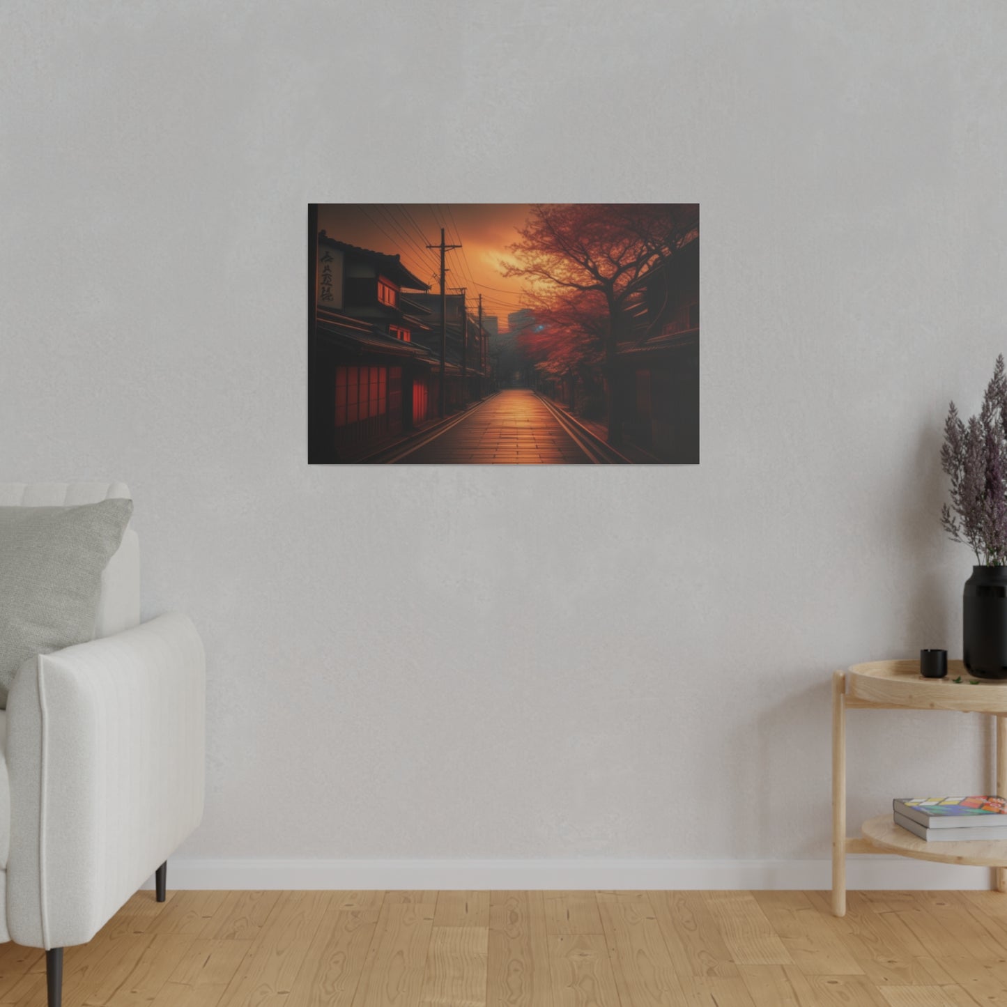 Japanese Village, Wall Art, Matte Canvas, Stretched, 0.75"