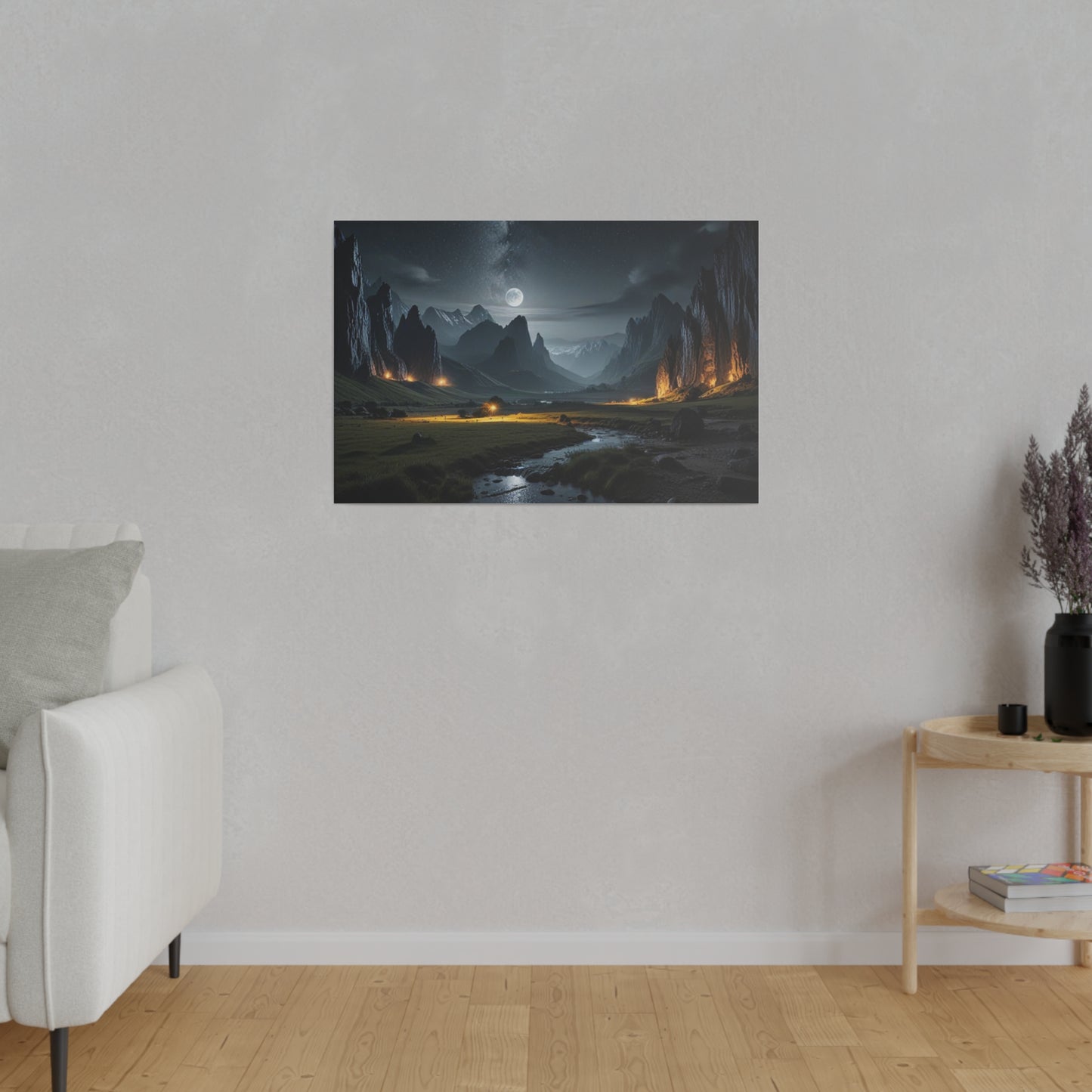 The Place Between the Cliffs, Wall Art, Matte Canvas, Stretched, 0.75"