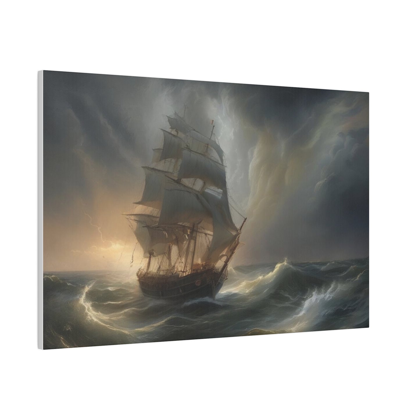 Sailing the Storm, Wall Art, Matte Canvas, Stretched, 0.75"