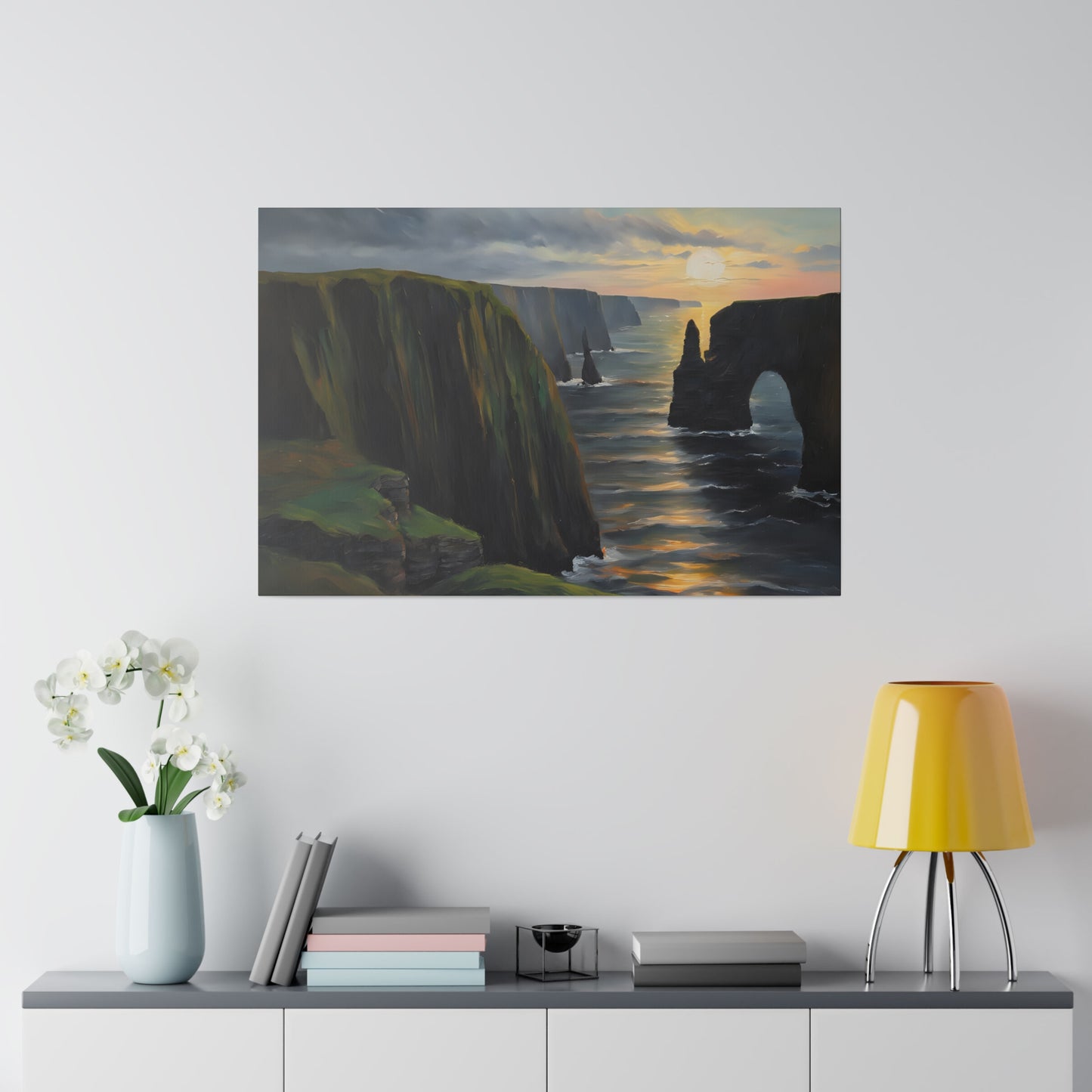 Irish Cliffs, Wall Art, Matte Canvas, Stretched, 0.75"