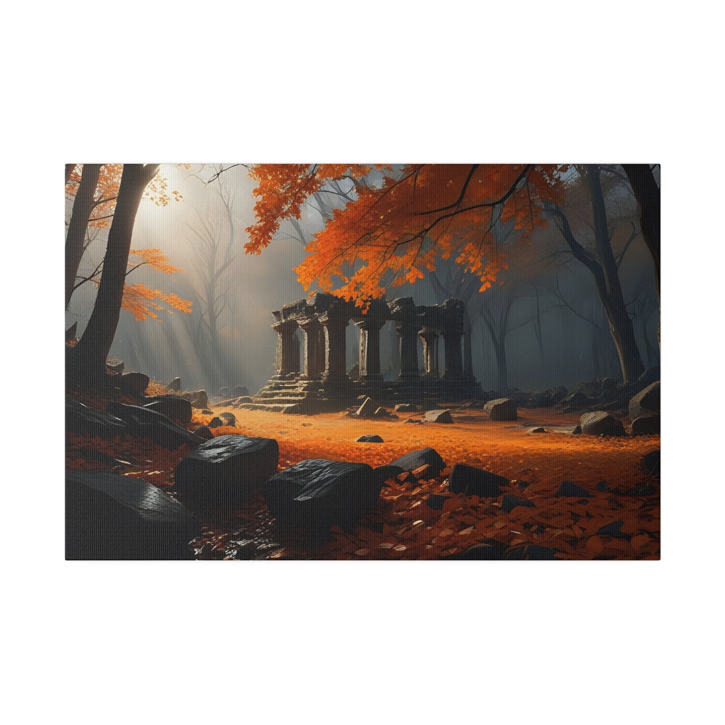 Ruins in the Woods, Wall Art, Matte Canvas, Stretched, 0.75"