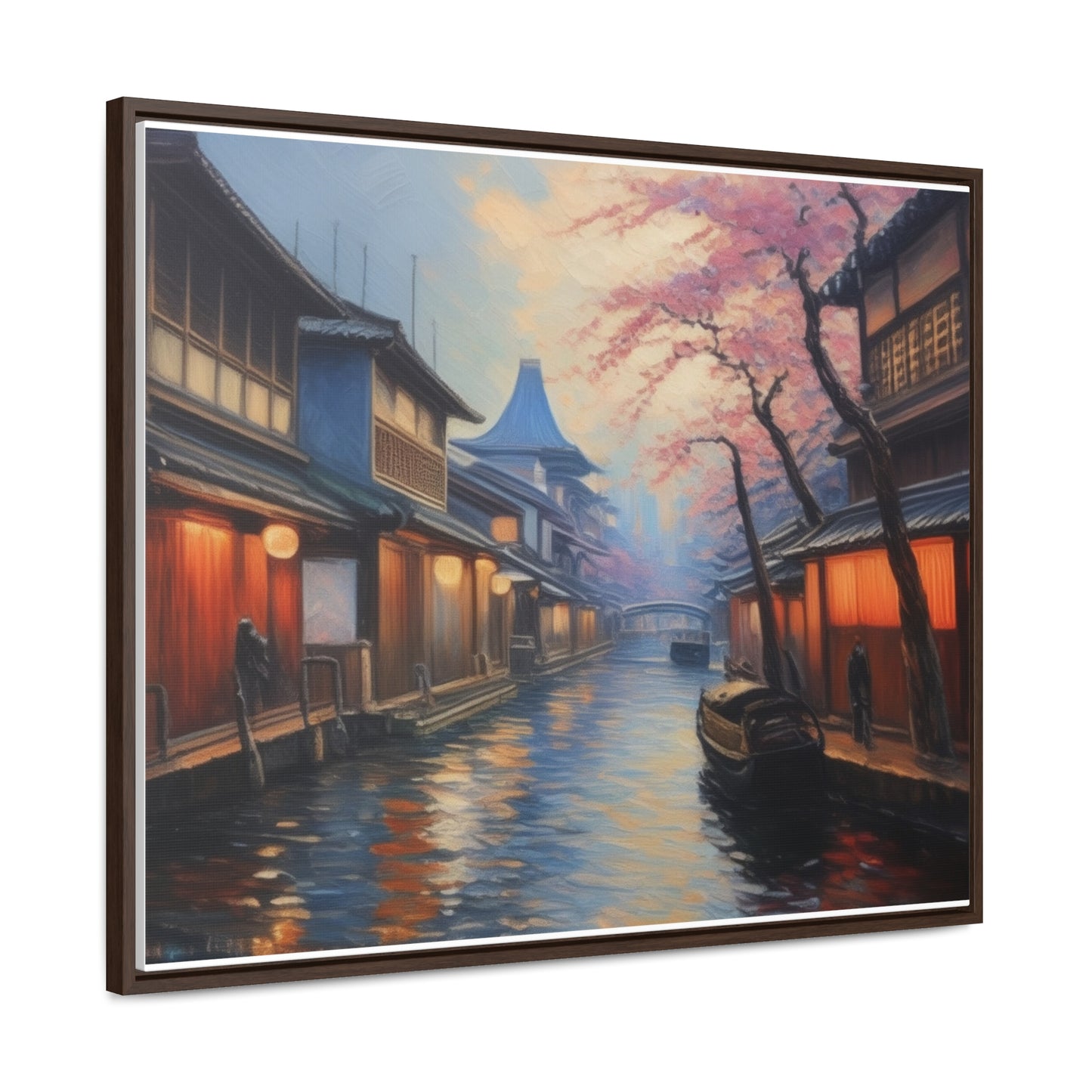 Japanese Canal, Wall Art, Gallery Canvas Wraps, Horizontal Frame