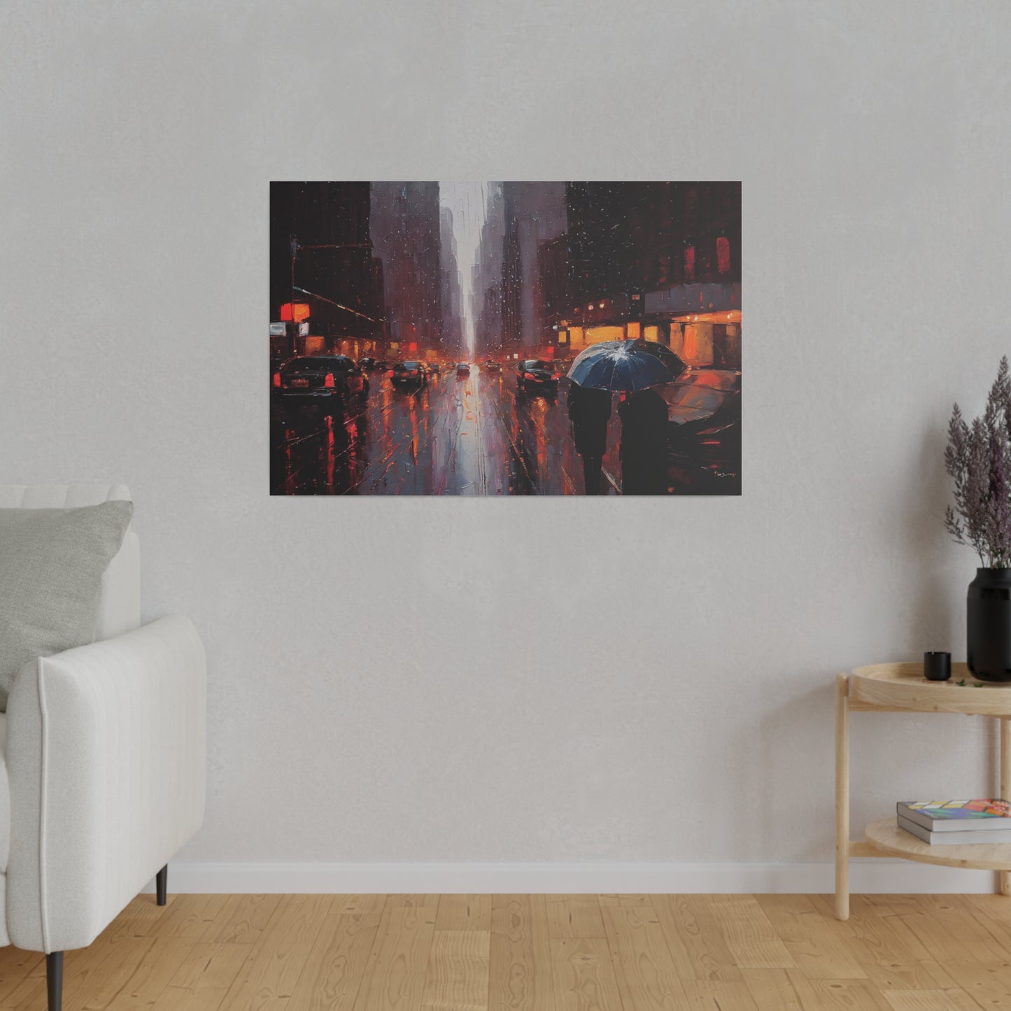 City Streets, Wall Art, Matte Canvas, Stretched, 0.75"