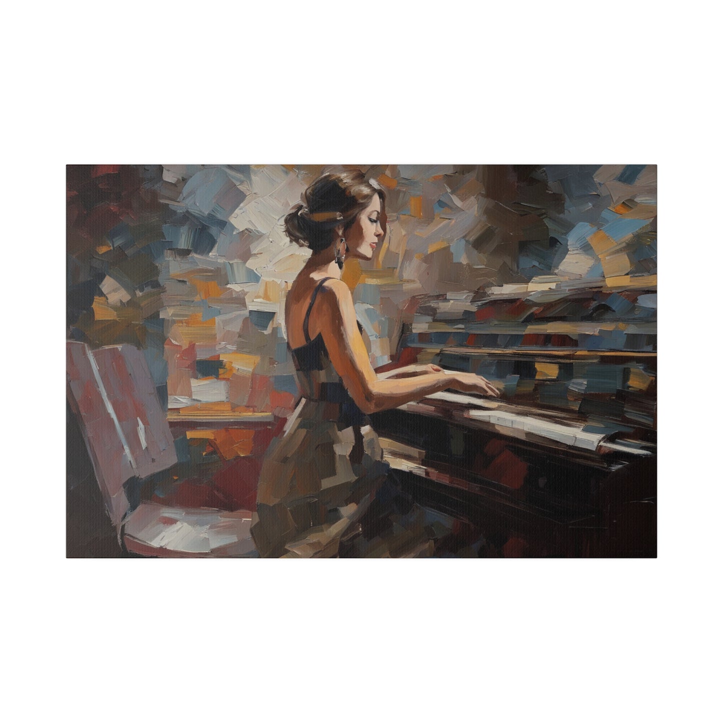 Piano, Wall Art, Matte Canvas, Stretched, 0.75"