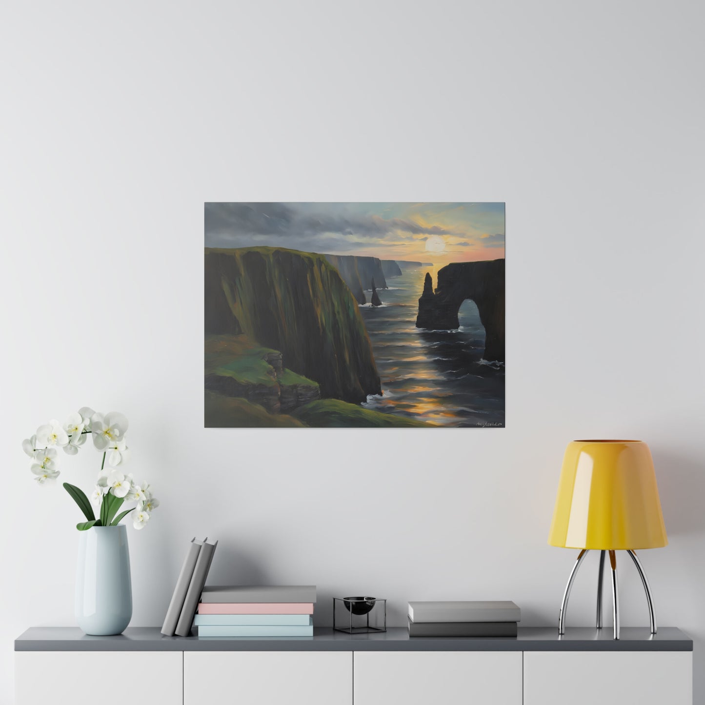 Irish Cliffs, Wall Art, Matte Canvas, Stretched, 0.75"