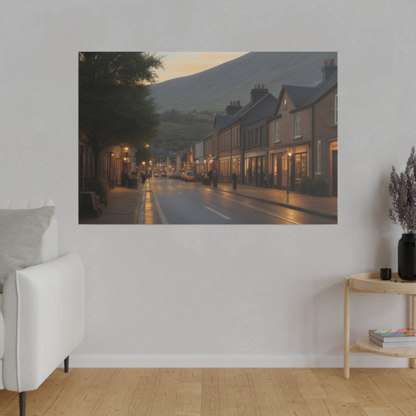 Town, Wall Art, Matte Canvas, Stretched, 0.75"