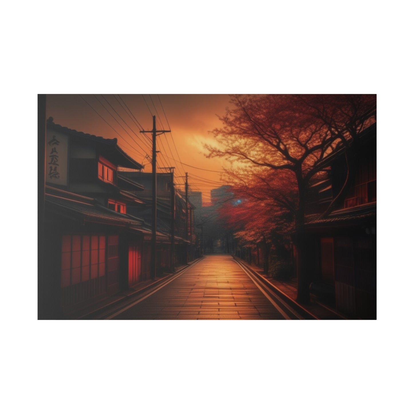 Japanese Village, Wall Art, Matte Canvas, Stretched, 0.75"