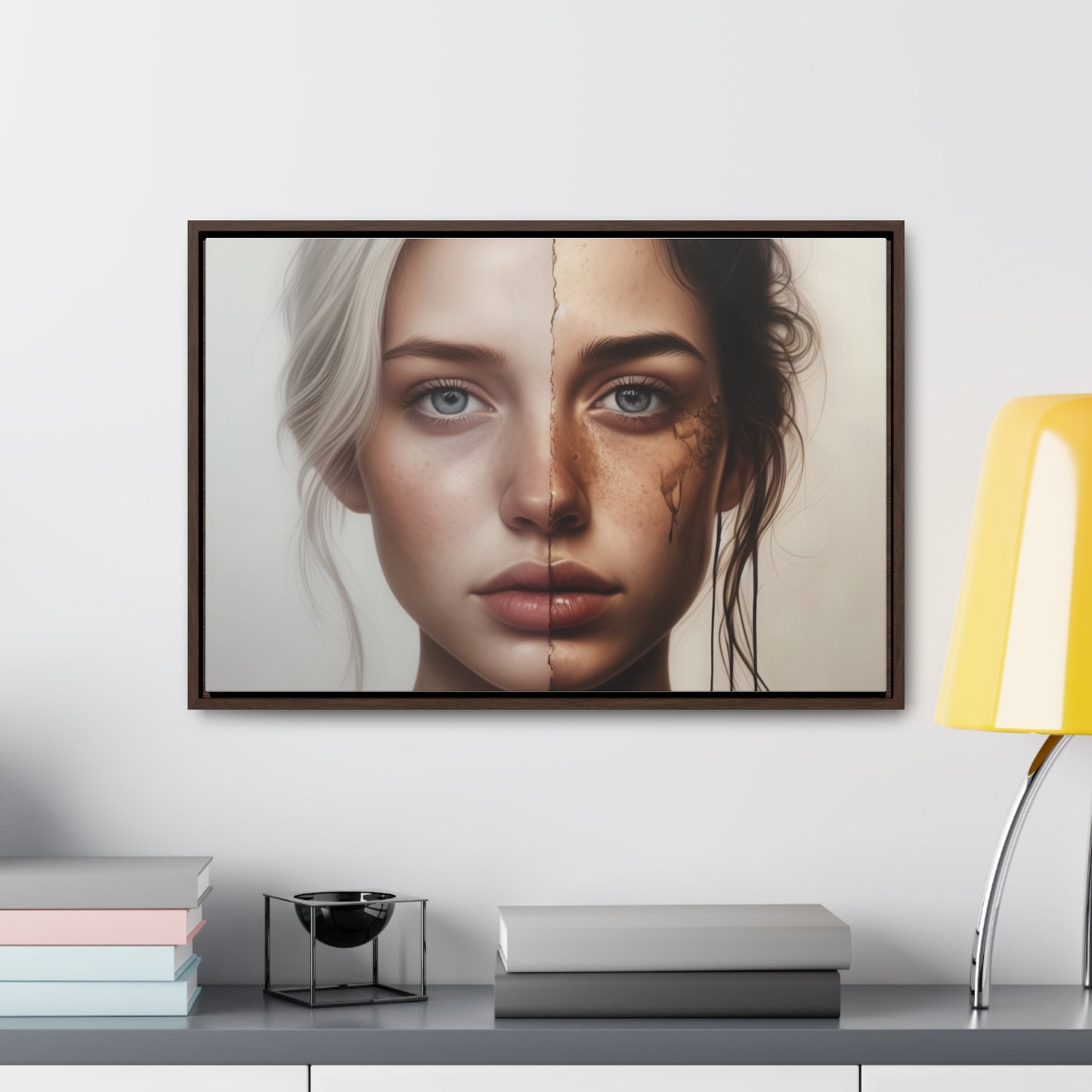 Woman, Face, Wall Art, Gallery Canvas Wraps, Horizontal Frame