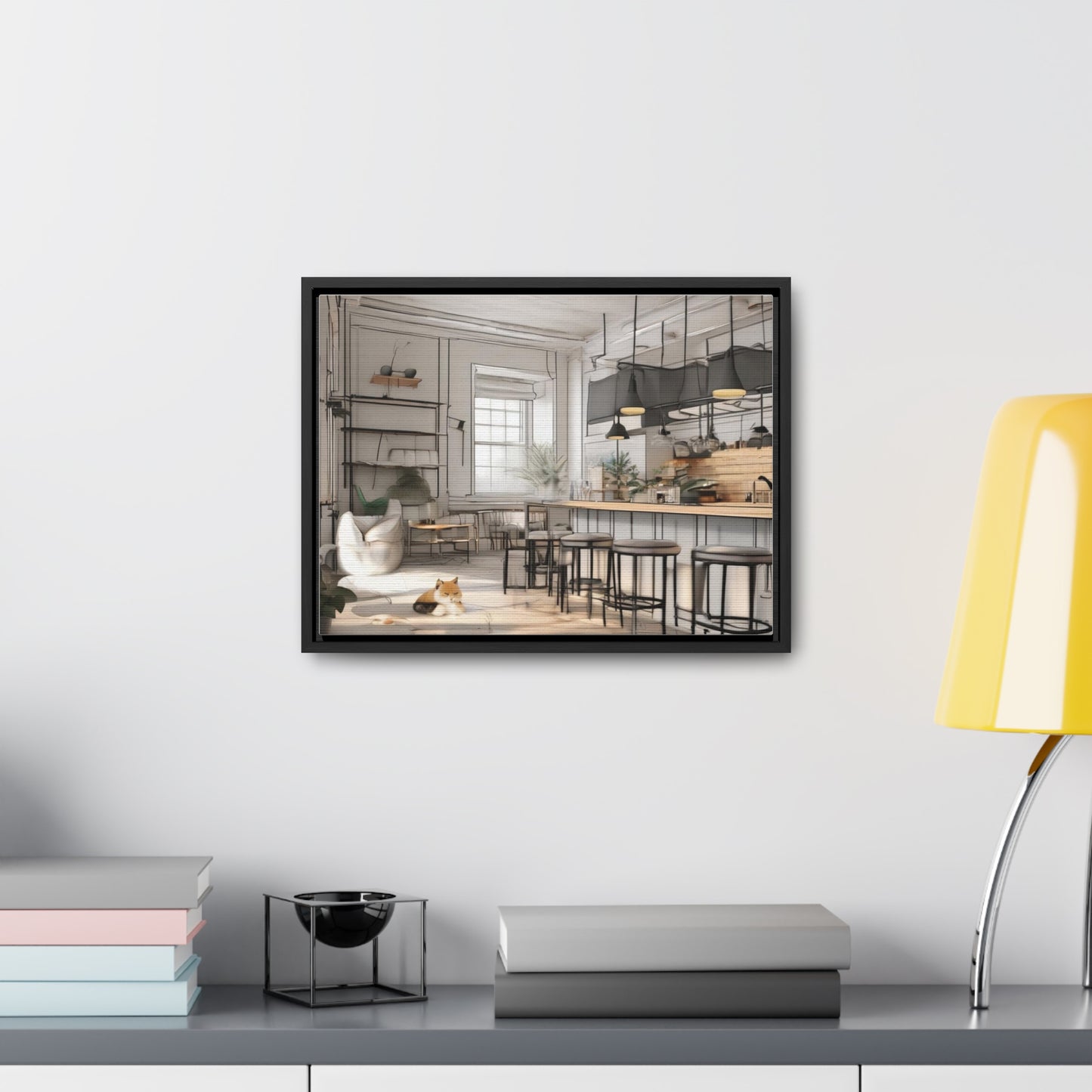 Cat, Kitchen, Gallery Canvas Wraps, Horizontal Frame