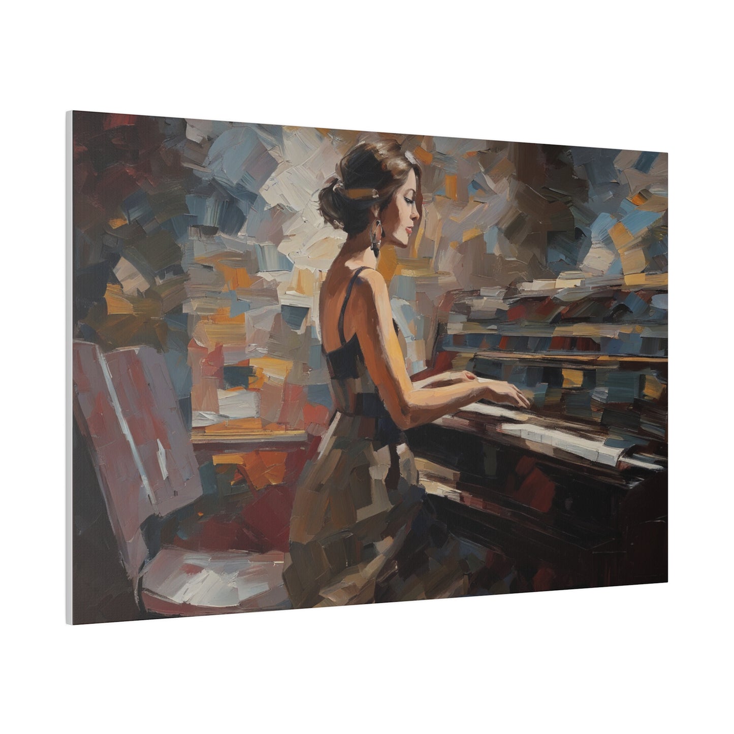 Piano, Wall Art, Matte Canvas, Stretched, 0.75"