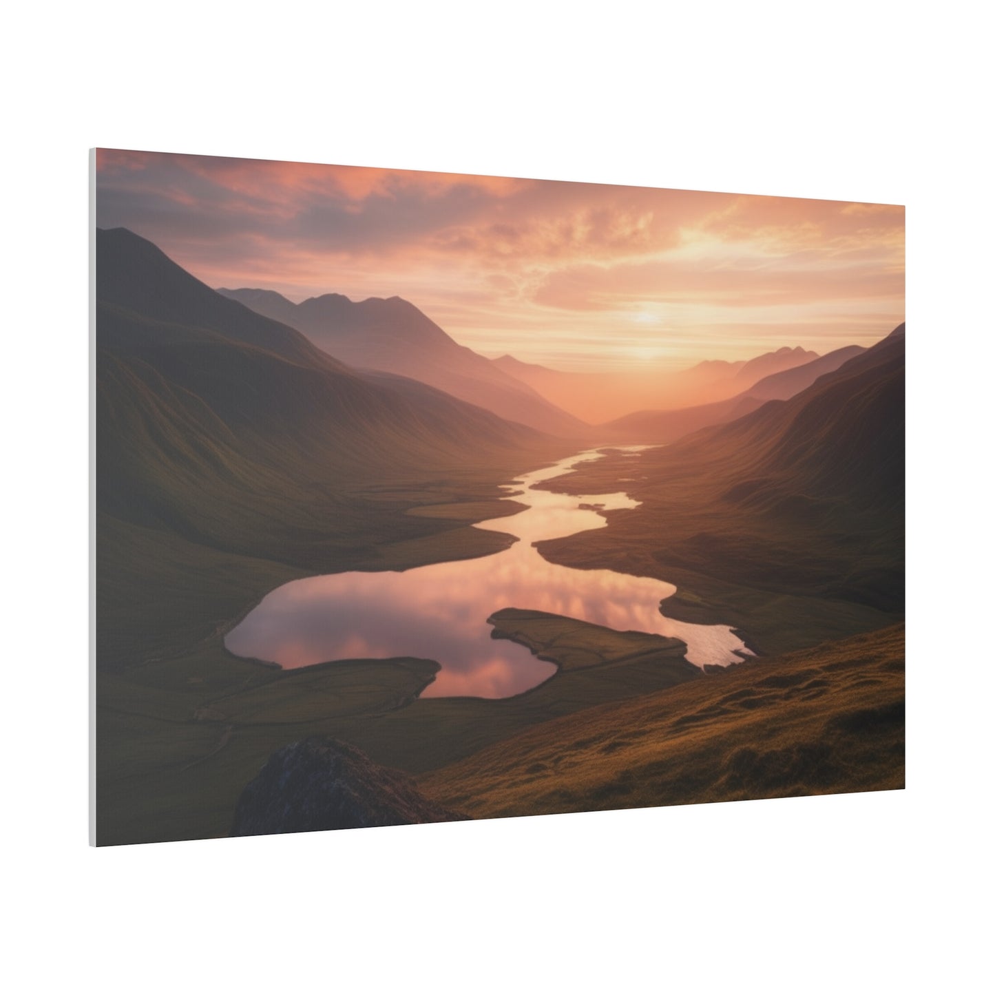 Wall Art, Mountain Valley, Matte Canvas, Stretched, 0.75"