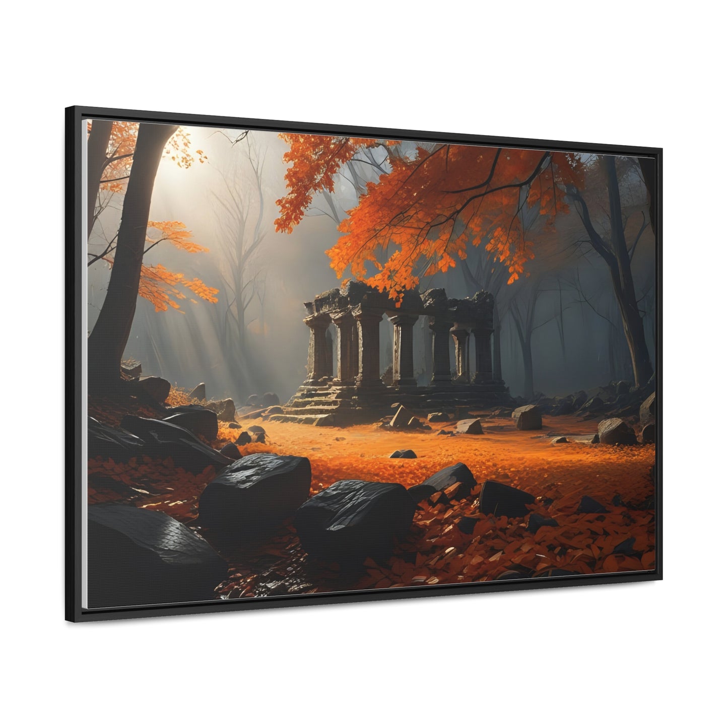 Ruins in the Wood, Wall Art, Gallery Canvas Wraps, Horizontal Frame