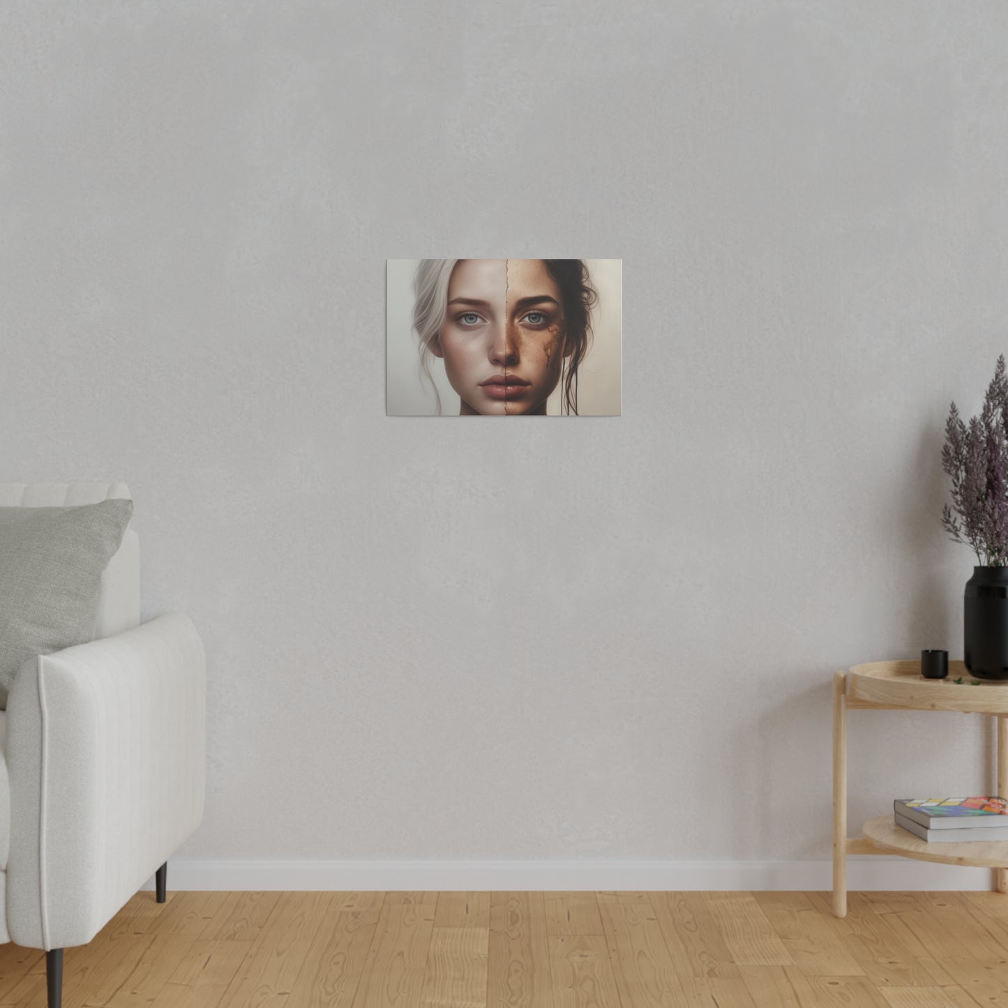 Woman, Face, Wall Art, Matte Canvas, Stretched, 0.75"