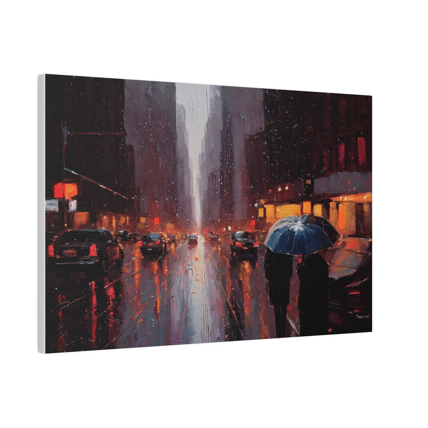 City Streets, Wall Art, Matte Canvas, Stretched, 0.75"