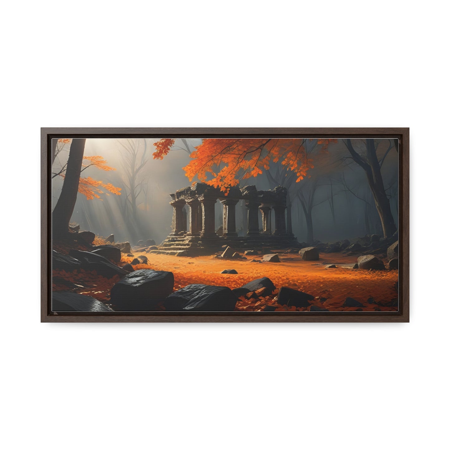 Ruins in the Wood, Wall Art, Gallery Canvas Wraps, Horizontal Frame