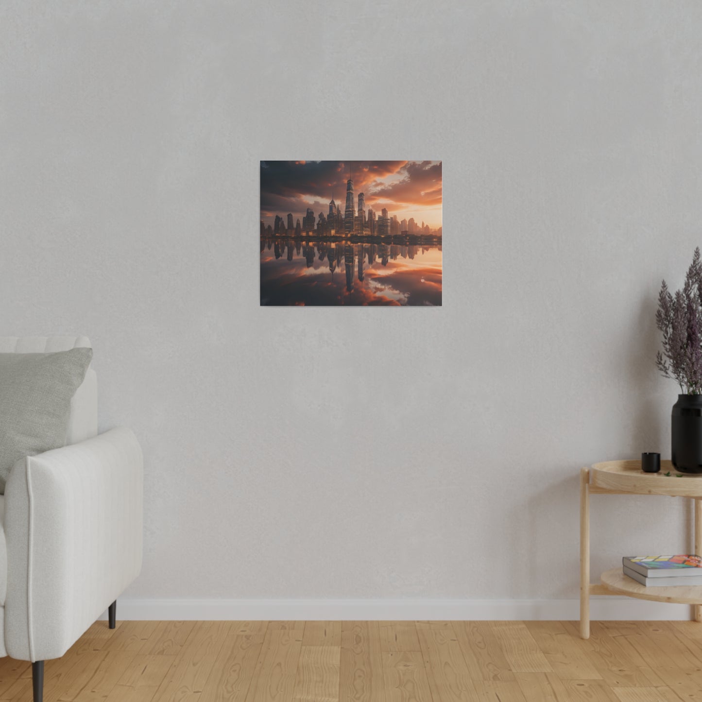 City lights, Wall Art, Matte Canvas, Stretched, 0.75"