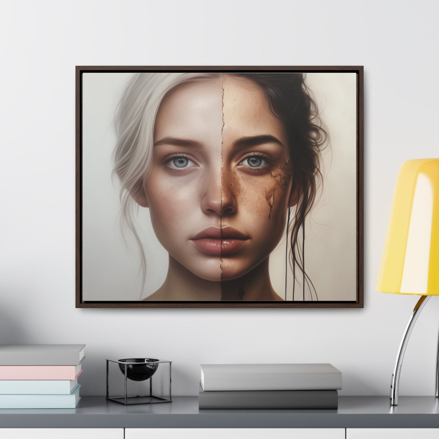 Woman, Face, Wall Art, Gallery Canvas Wraps, Horizontal Frame