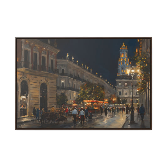 Night Walk, Wall Art, Gallery Canvas Wraps, Horizontal Frame