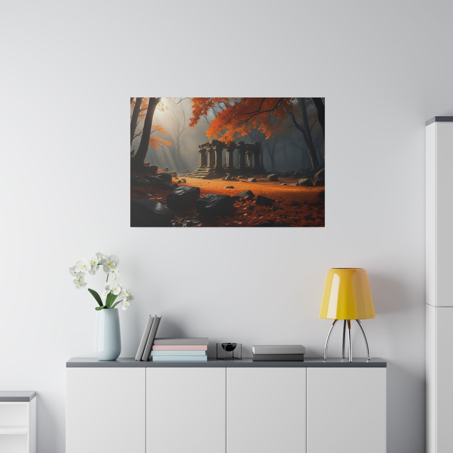 Ruins in the Woods, Wall Art, Matte Canvas, Stretched, 0.75"