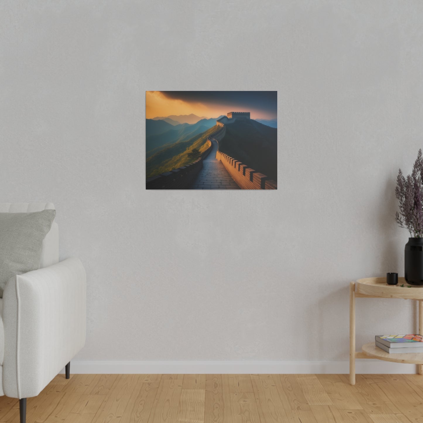 Great Wall Of China, Wall Art, Matte Canvas, Stretched, 0.75"