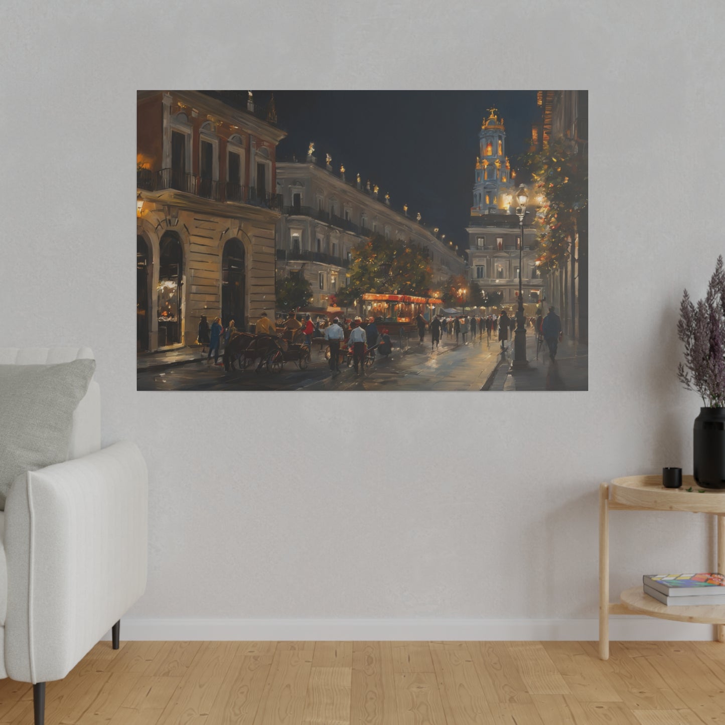 Night Walk, Wall Art, Matte Canvas, Stretched, 0.75"