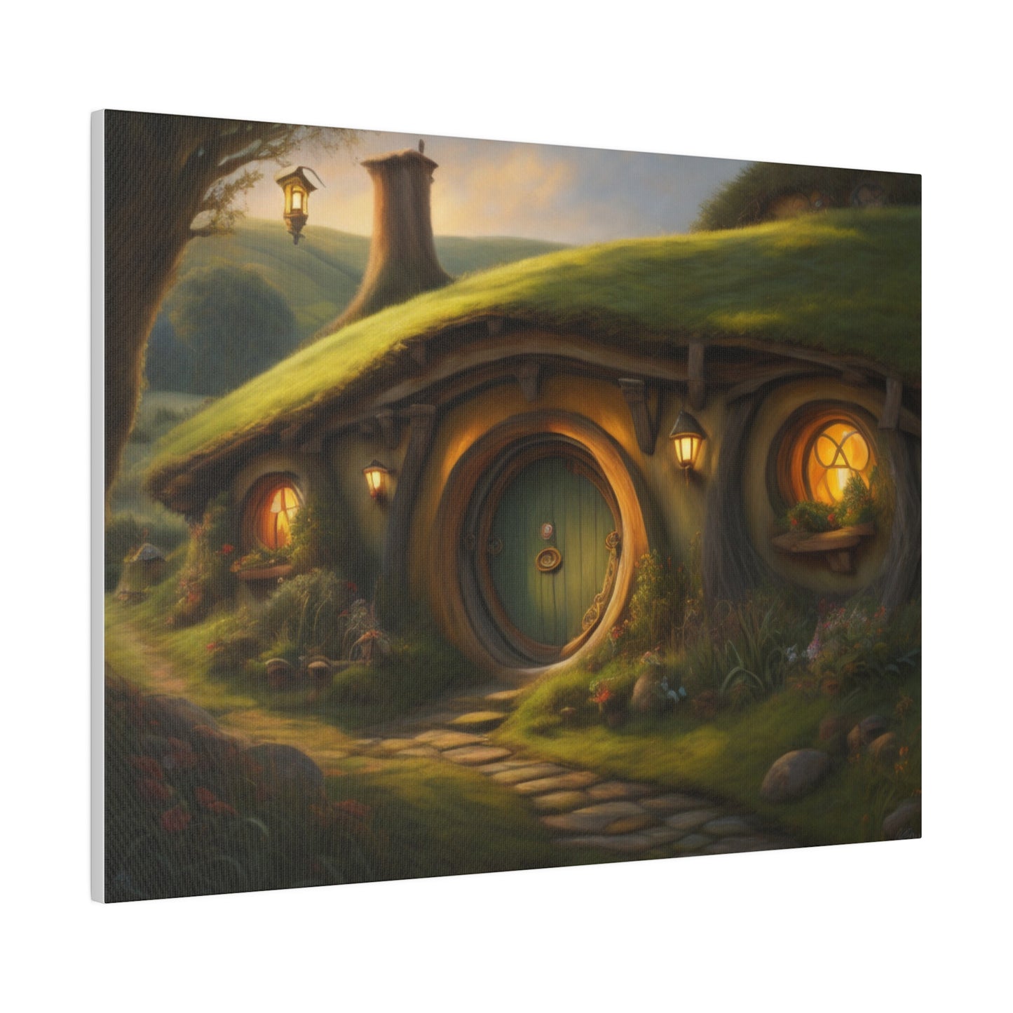 Hobbiton, Wall Art, Matte Canvas, Stretched, 0.75"