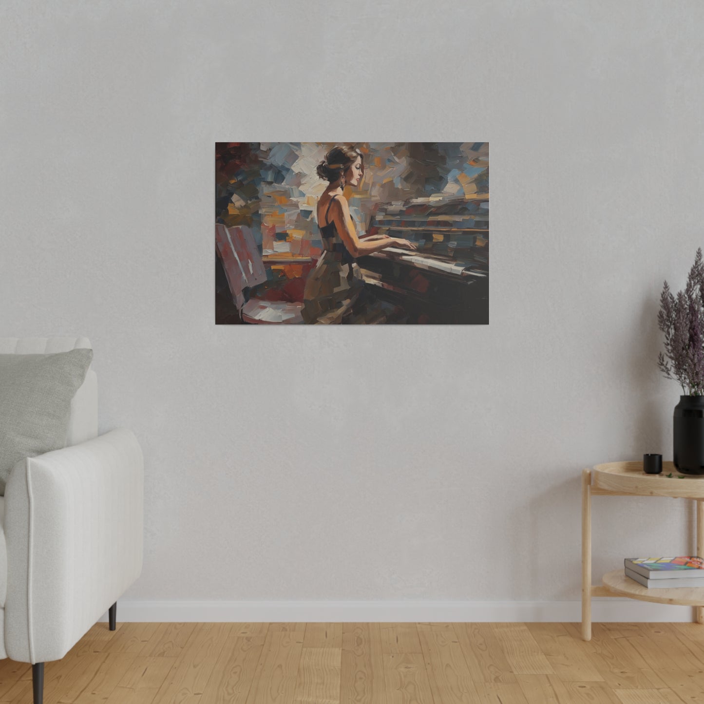 Piano, Wall Art, Matte Canvas, Stretched, 0.75"