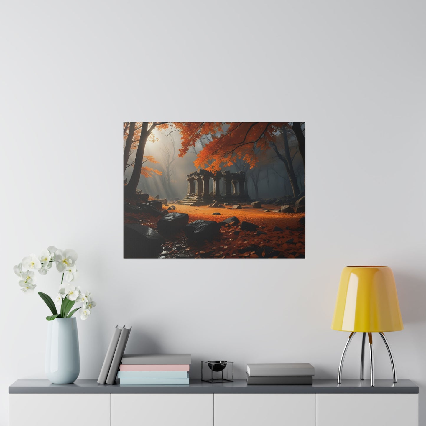 Ruins in the Woods, Wall Art, Matte Canvas, Stretched, 0.75"