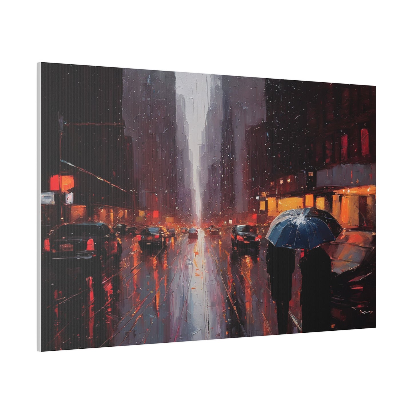 City Streets, Wall Art, Matte Canvas, Stretched, 0.75"