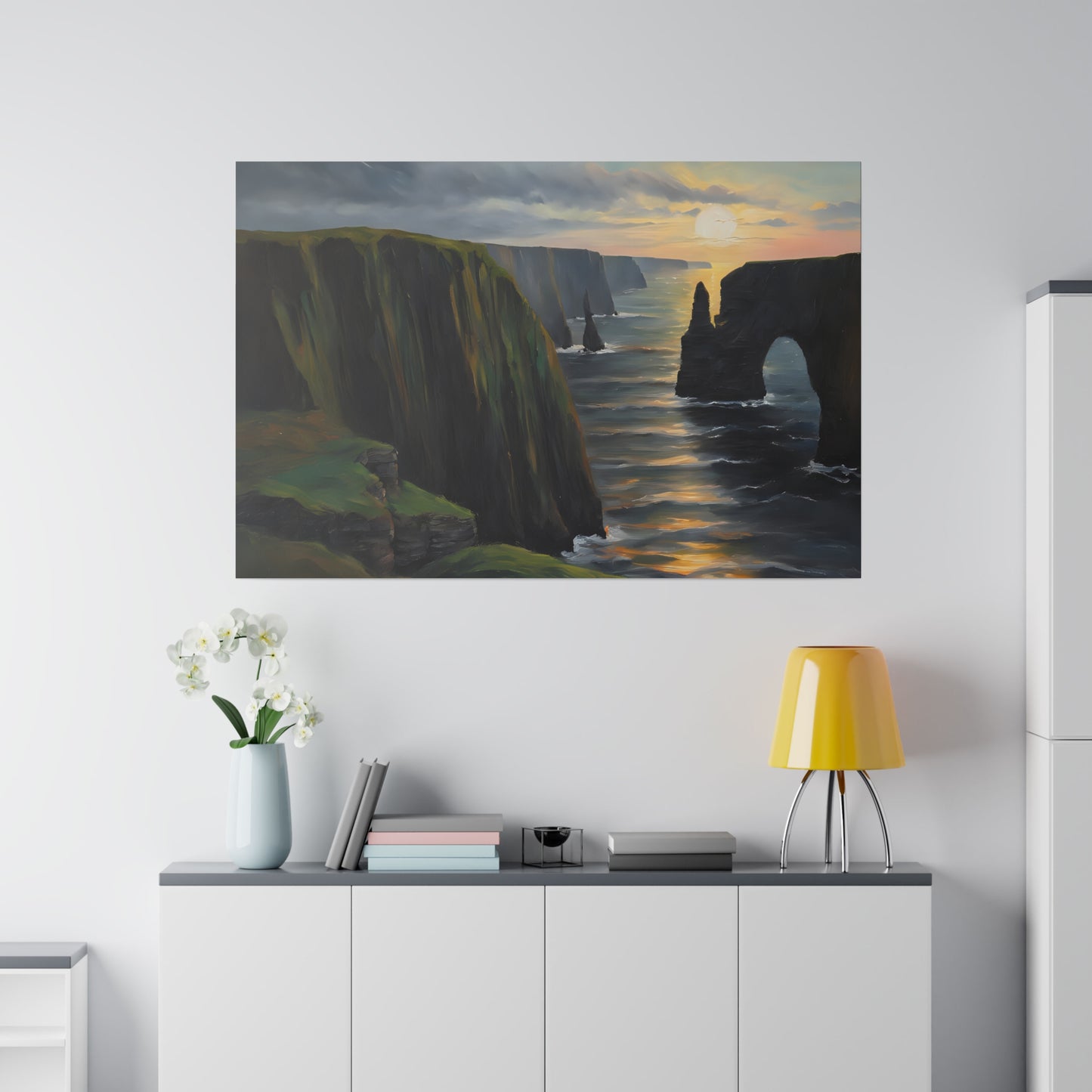 Irish Cliffs, Wall Art, Matte Canvas, Stretched, 0.75"