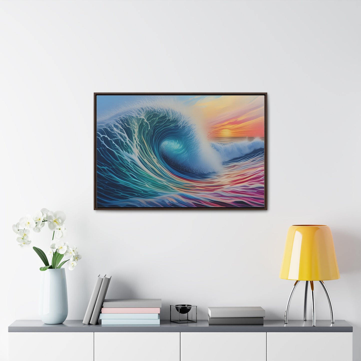 Beach Wave, Wall Art, Gallery Canvas Wraps, Horizontal Frame