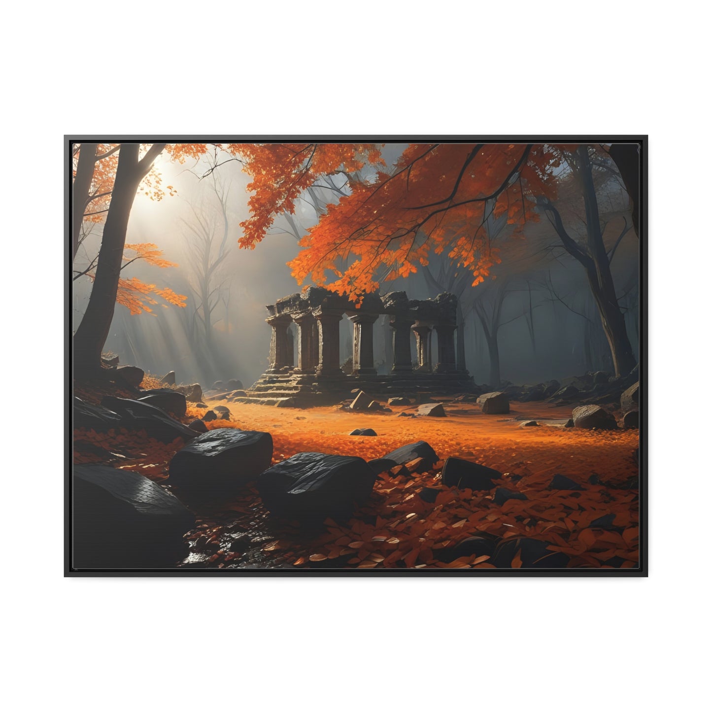 Ruins in the Wood, Wall Art, Gallery Canvas Wraps, Horizontal Frame