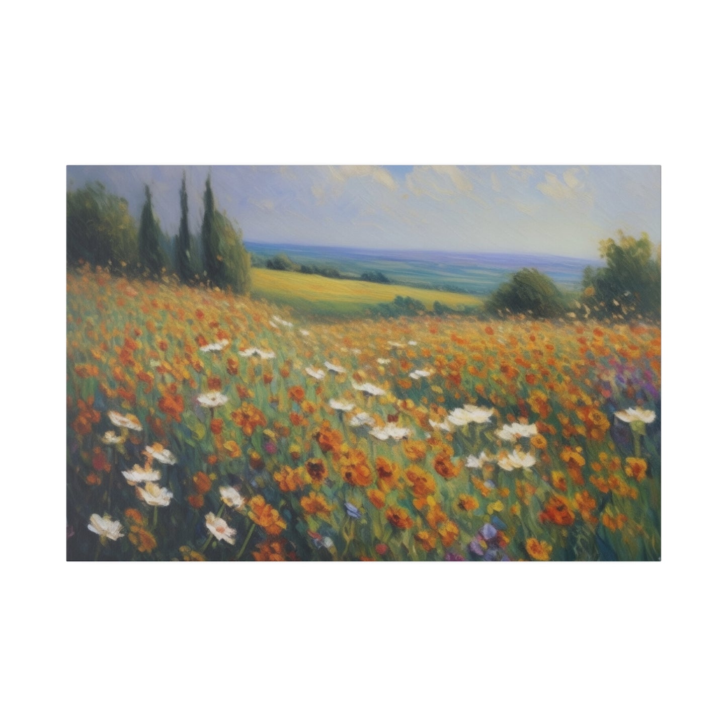 Field of flowers, Matte Canvas, Stretched, 0.75"