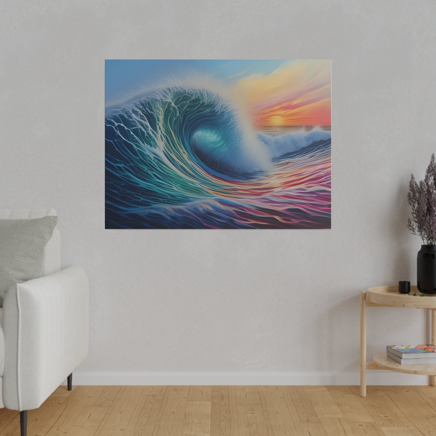 Wave, Beach, Wall Art, Matte Canvas, Stretched, 0.75"