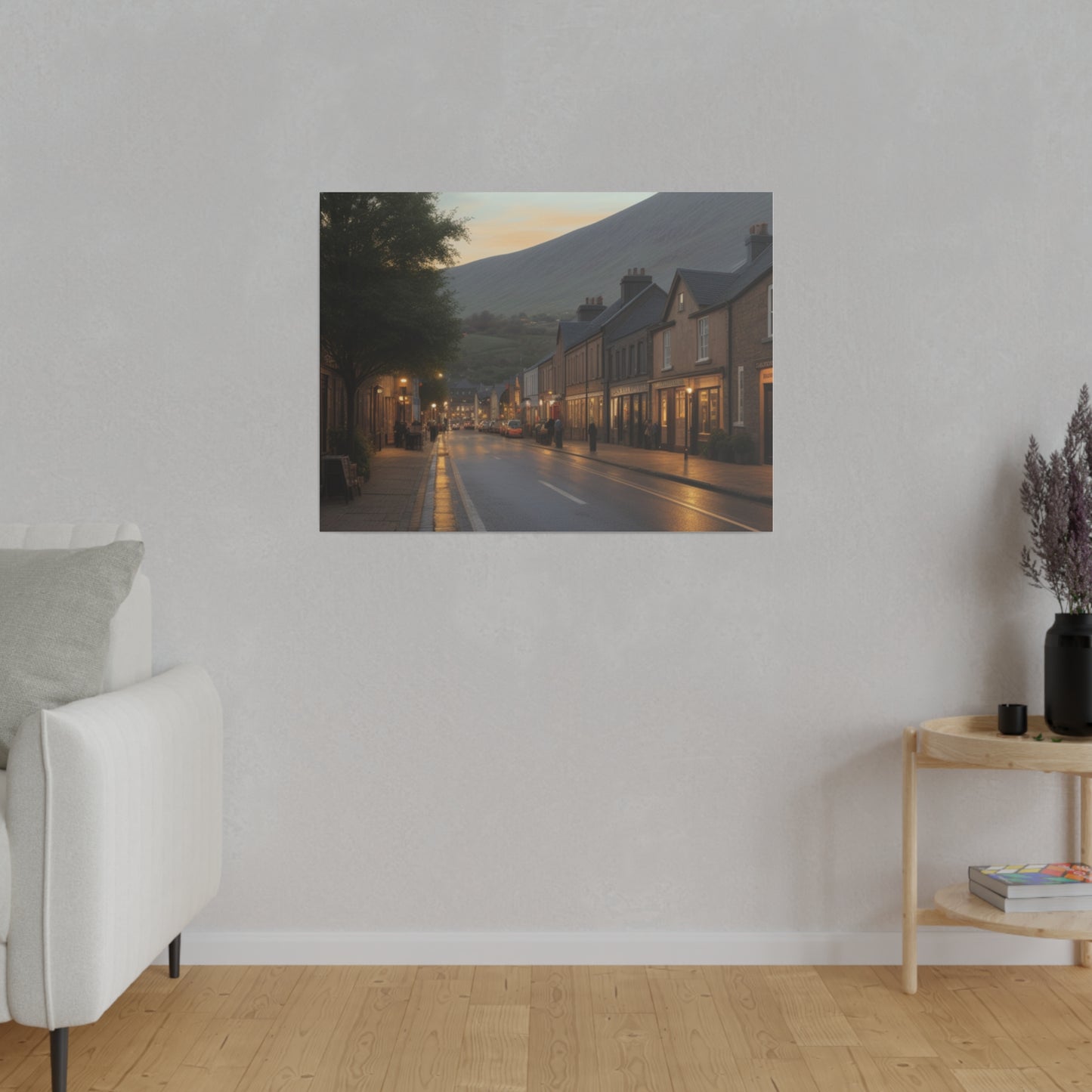 Town, Wall Art, Matte Canvas, Stretched, 0.75"