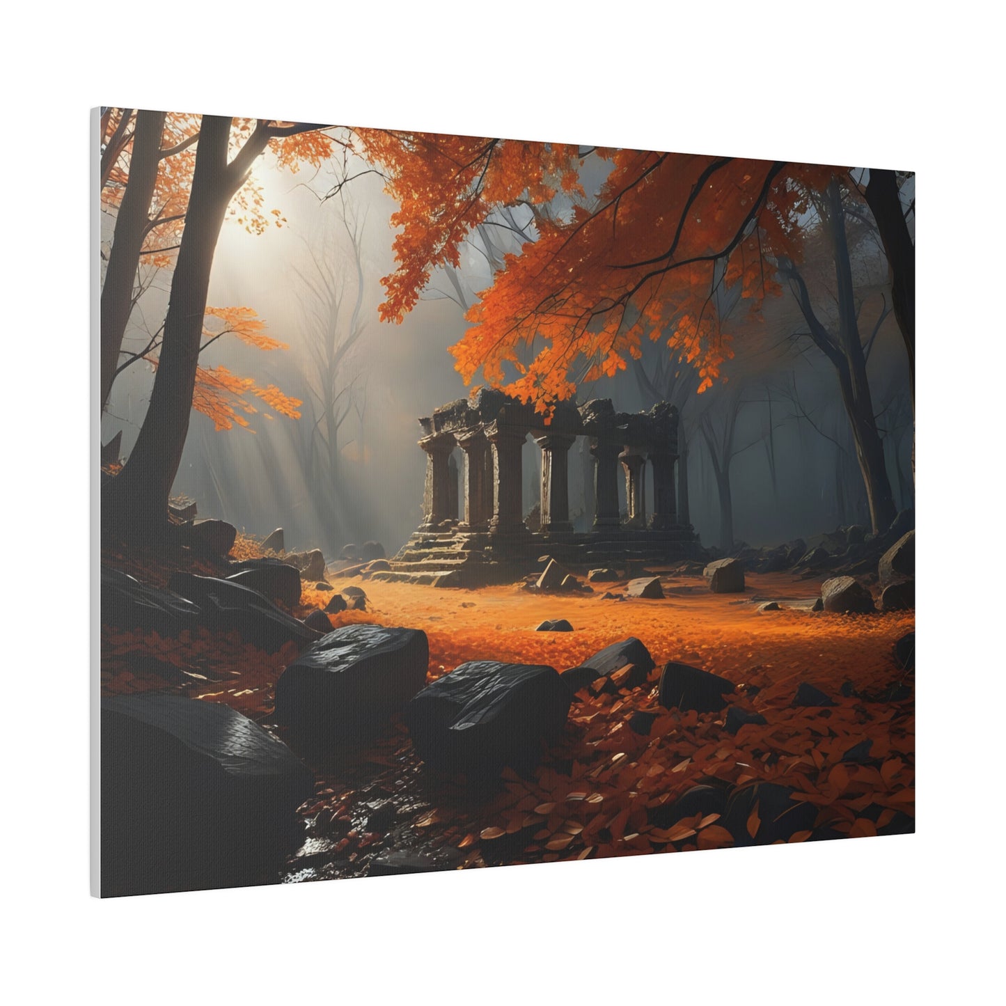 Ruins in the Woods, Wall Art, Matte Canvas, Stretched, 0.75"