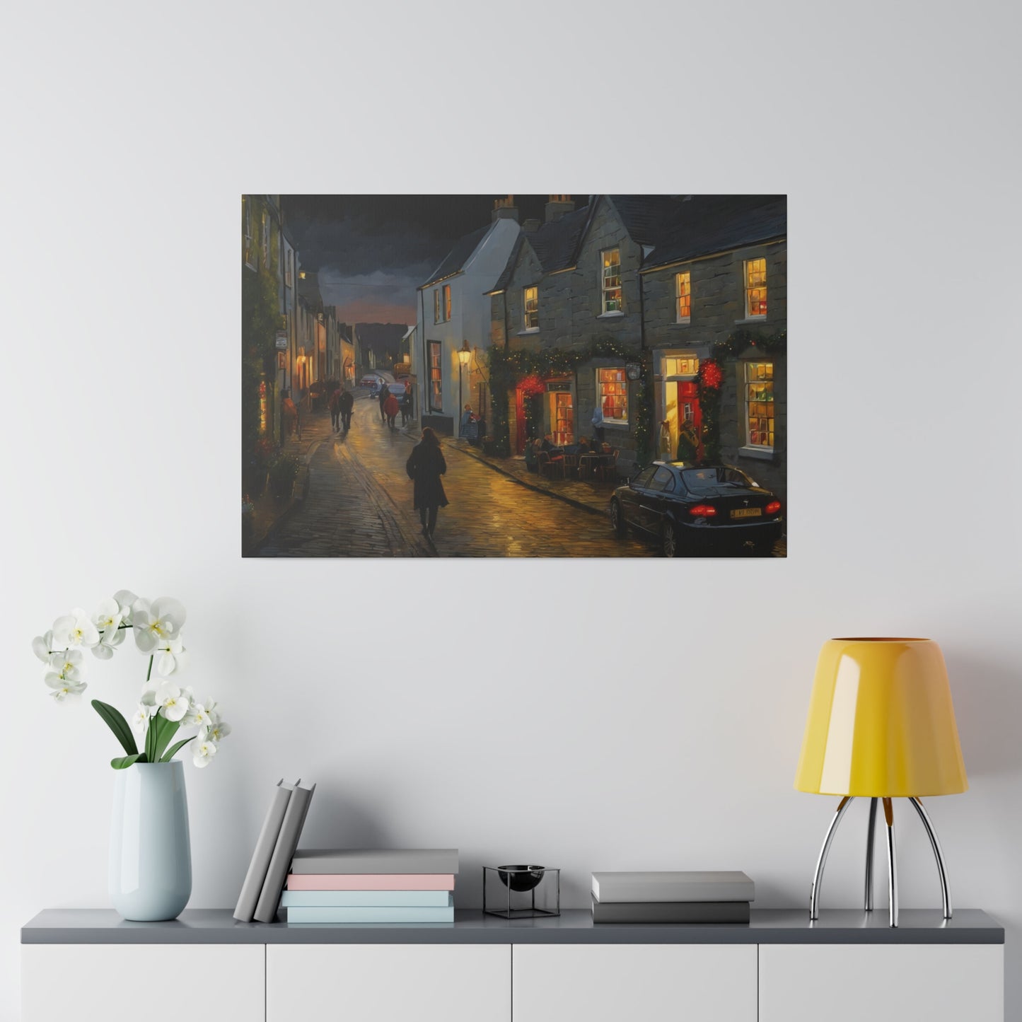 Calm Town, Wall Art, Matte Canvas, Stretched, 0.75"