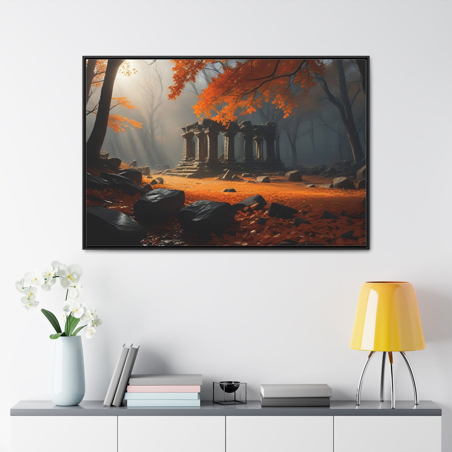 Ruins in the Wood, Wall Art, Gallery Canvas Wraps, Horizontal Frame