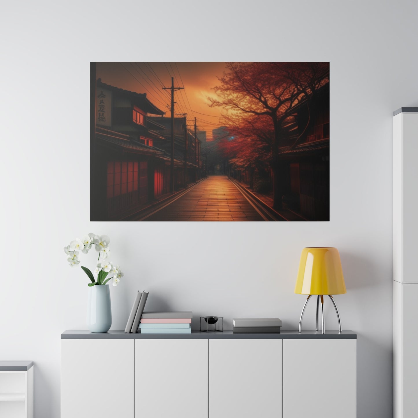 Japanese Village, Wall Art, Matte Canvas, Stretched, 0.75"