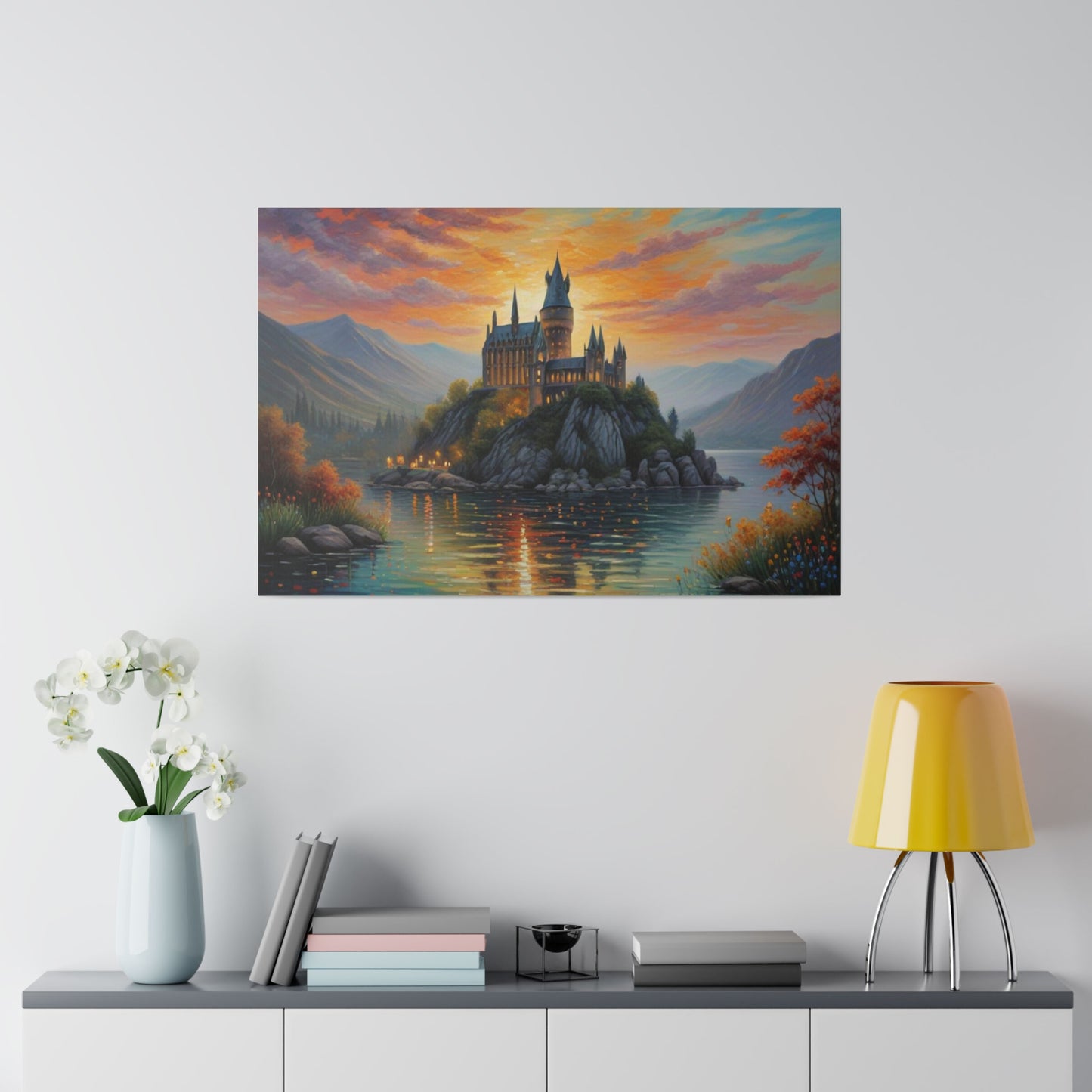 Hogwarts Like Castle, Wall Art, Matte Canvas, Stretched, 0.75"