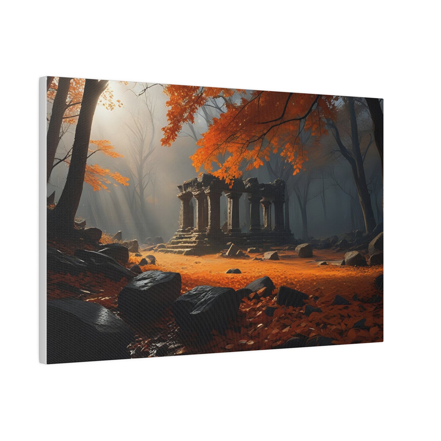 Ruins in the Woods, Wall Art, Matte Canvas, Stretched, 0.75"