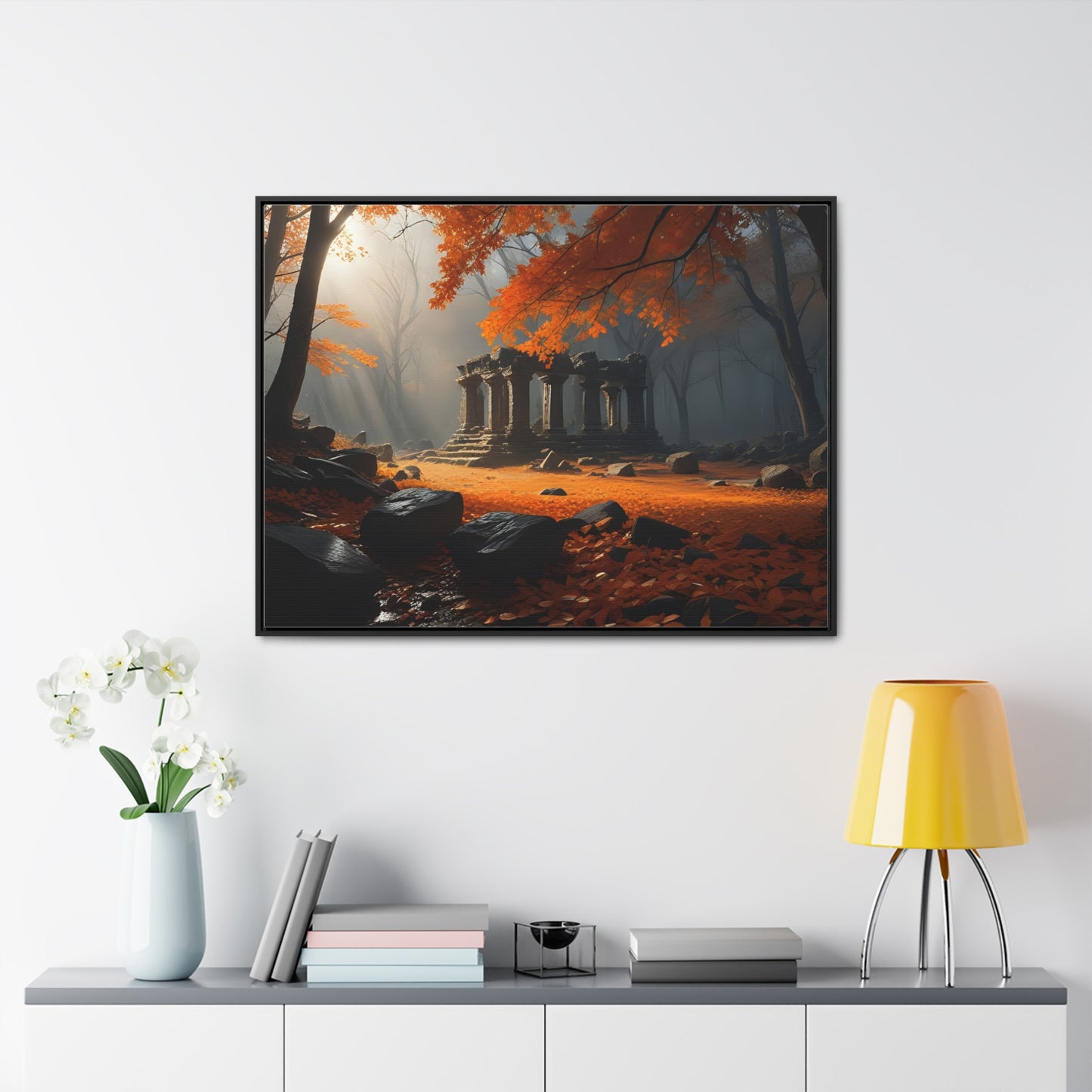 Ruins in the Wood, Wall Art, Gallery Canvas Wraps, Horizontal Frame