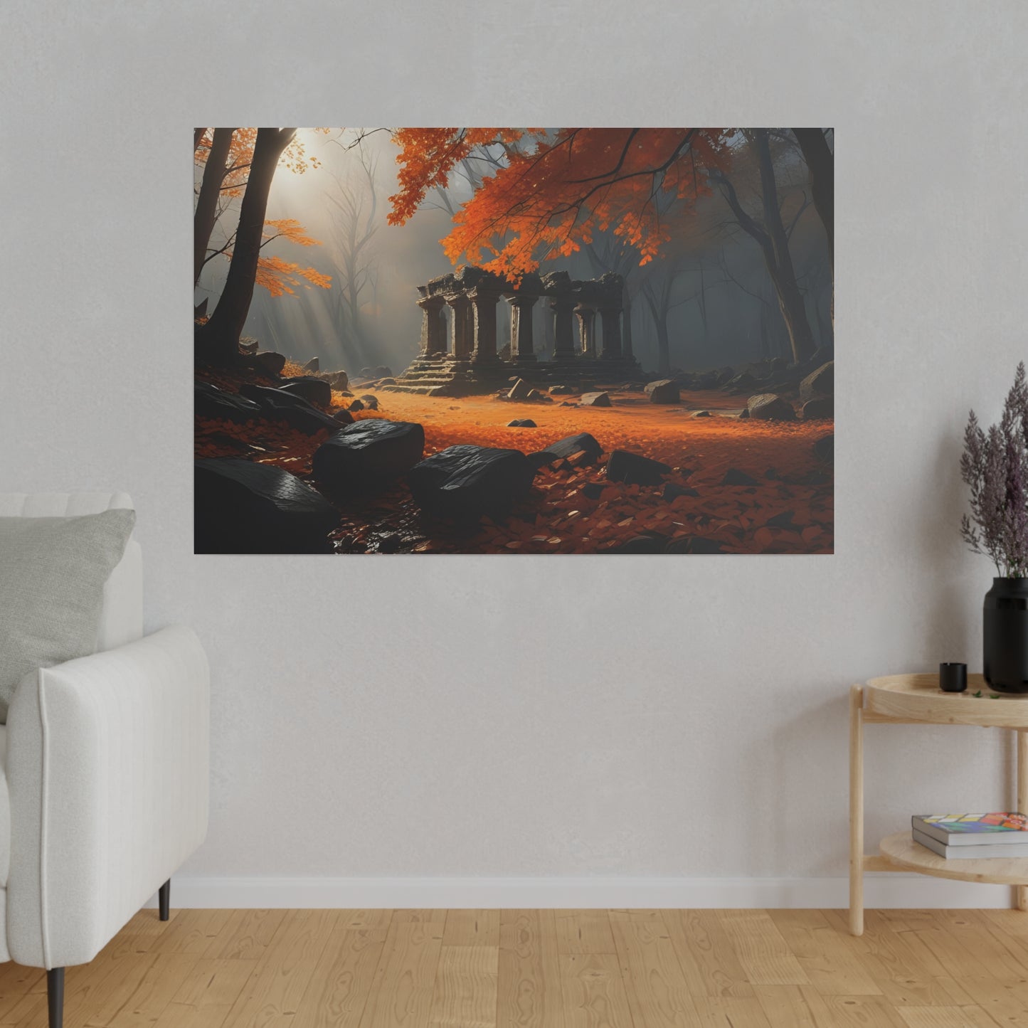 Ruins in the Woods, Wall Art, Matte Canvas, Stretched, 0.75"