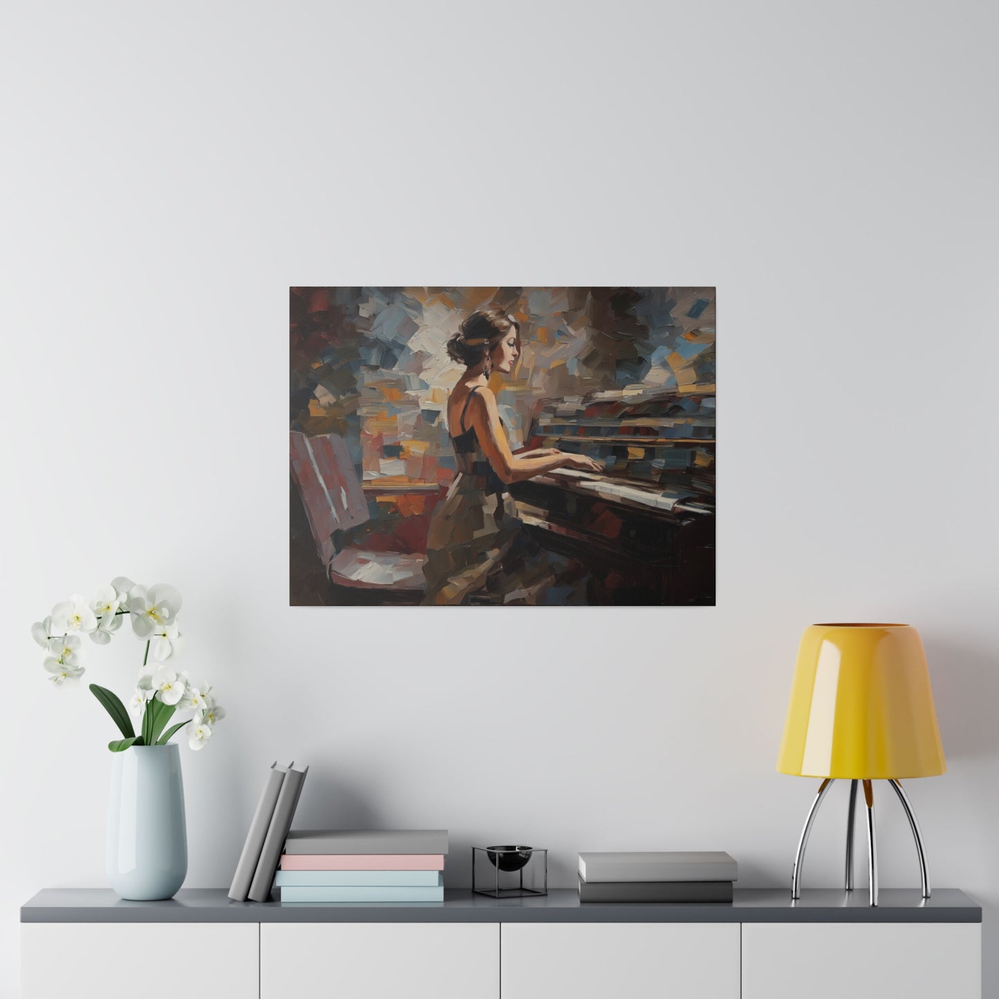 Piano, Wall Art, Matte Canvas, Stretched, 0.75"