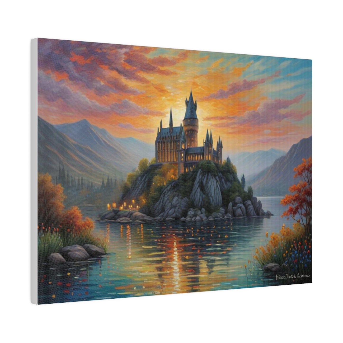 Hogwarts Like Castle, Wall Art, Matte Canvas, Stretched, 0.75"