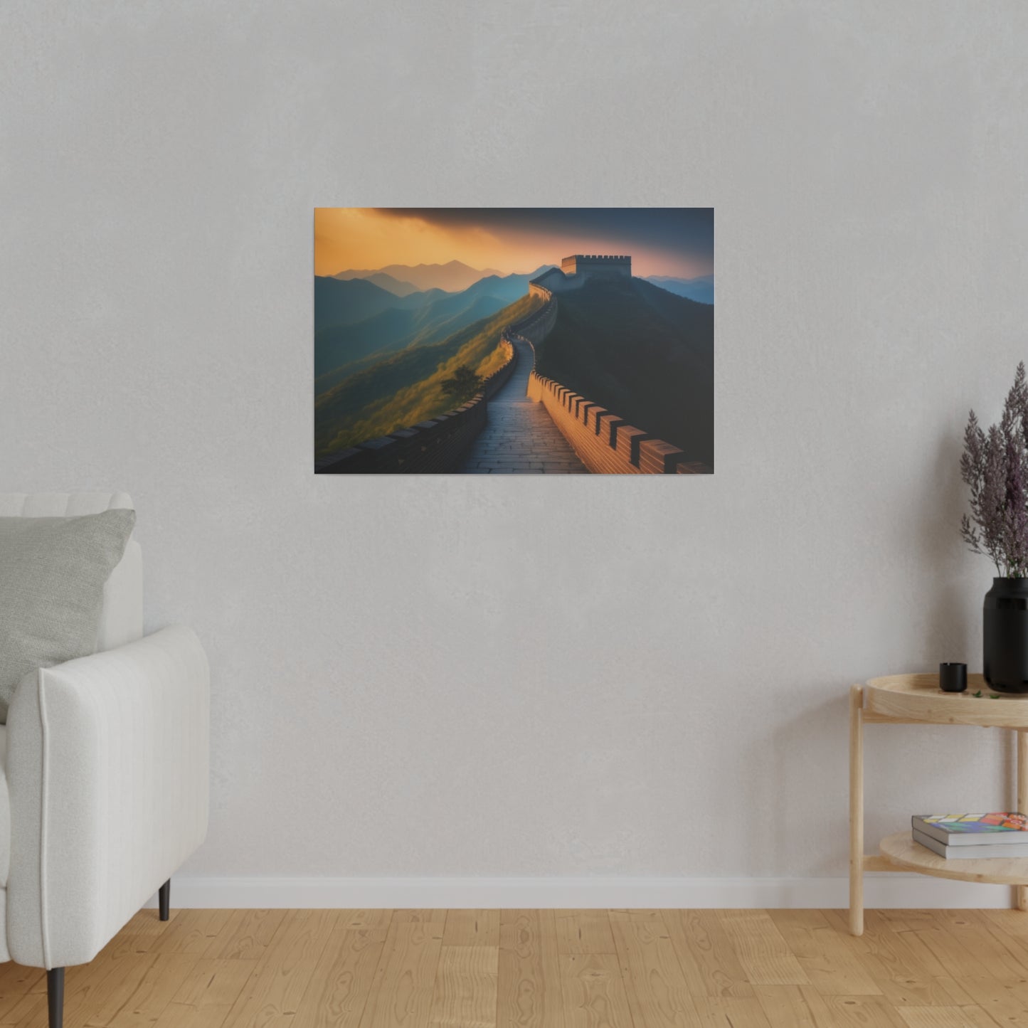 Great Wall Of China, Wall Art, Matte Canvas, Stretched, 0.75"