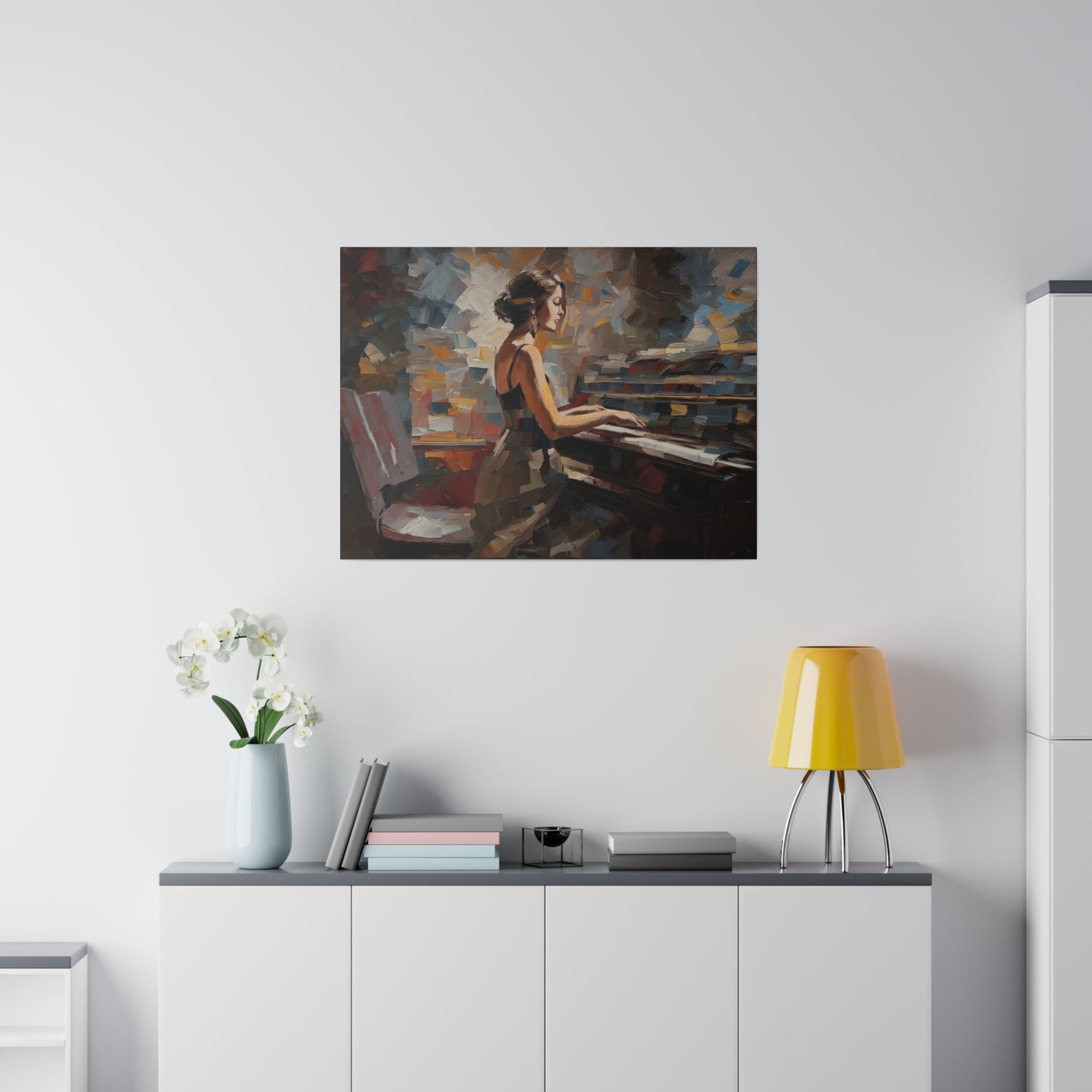 Piano, Wall Art, Matte Canvas, Stretched, 0.75"