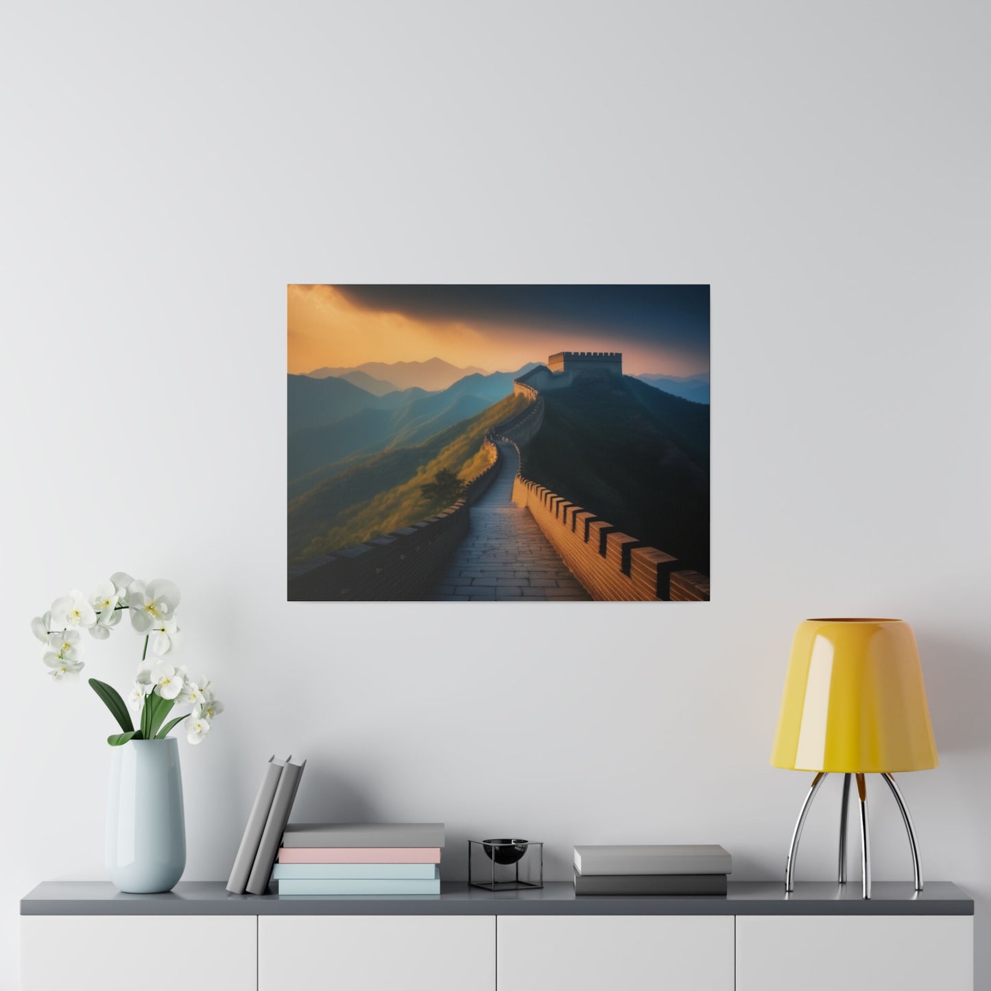 Great Wall Of China, Wall Art, Matte Canvas, Stretched, 0.75"