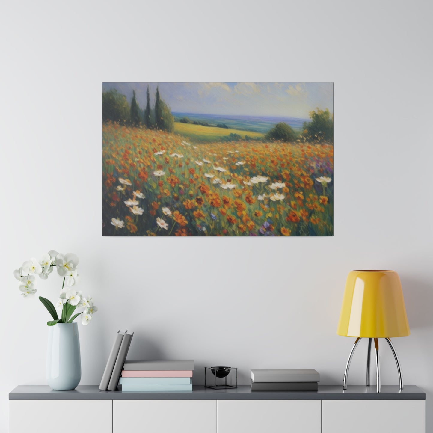 Field of flowers, Matte Canvas, Stretched, 0.75"